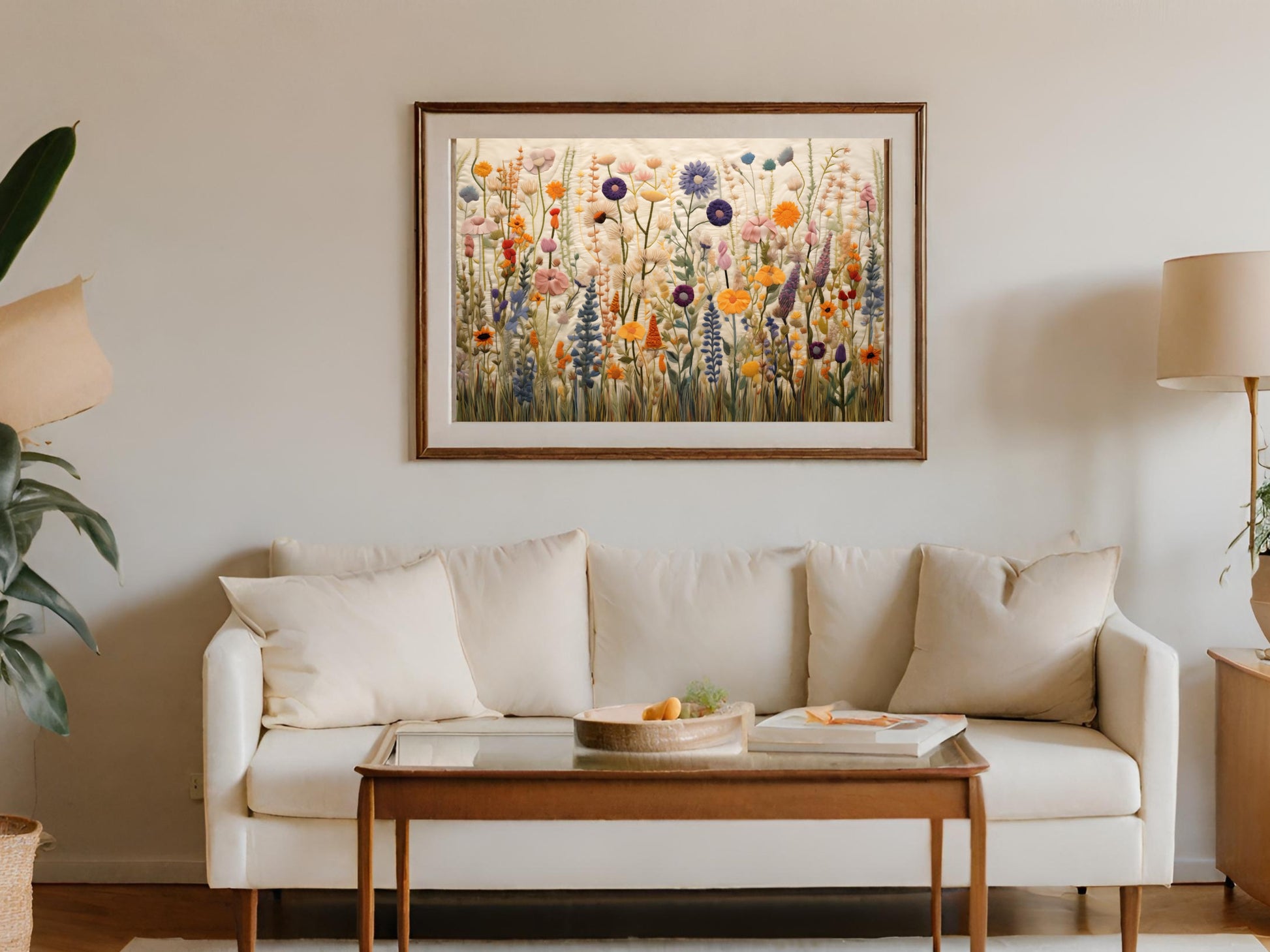 Bright Vibrant Botanical Painting Wall Art Decoration