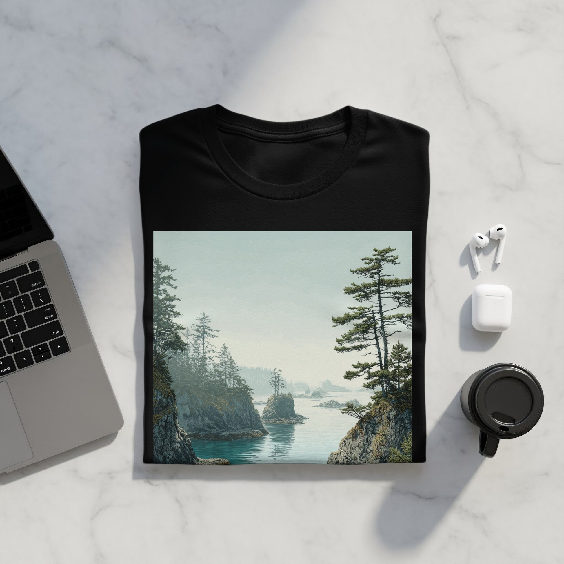 Scenic Landscape with Ocean View T-Shirt