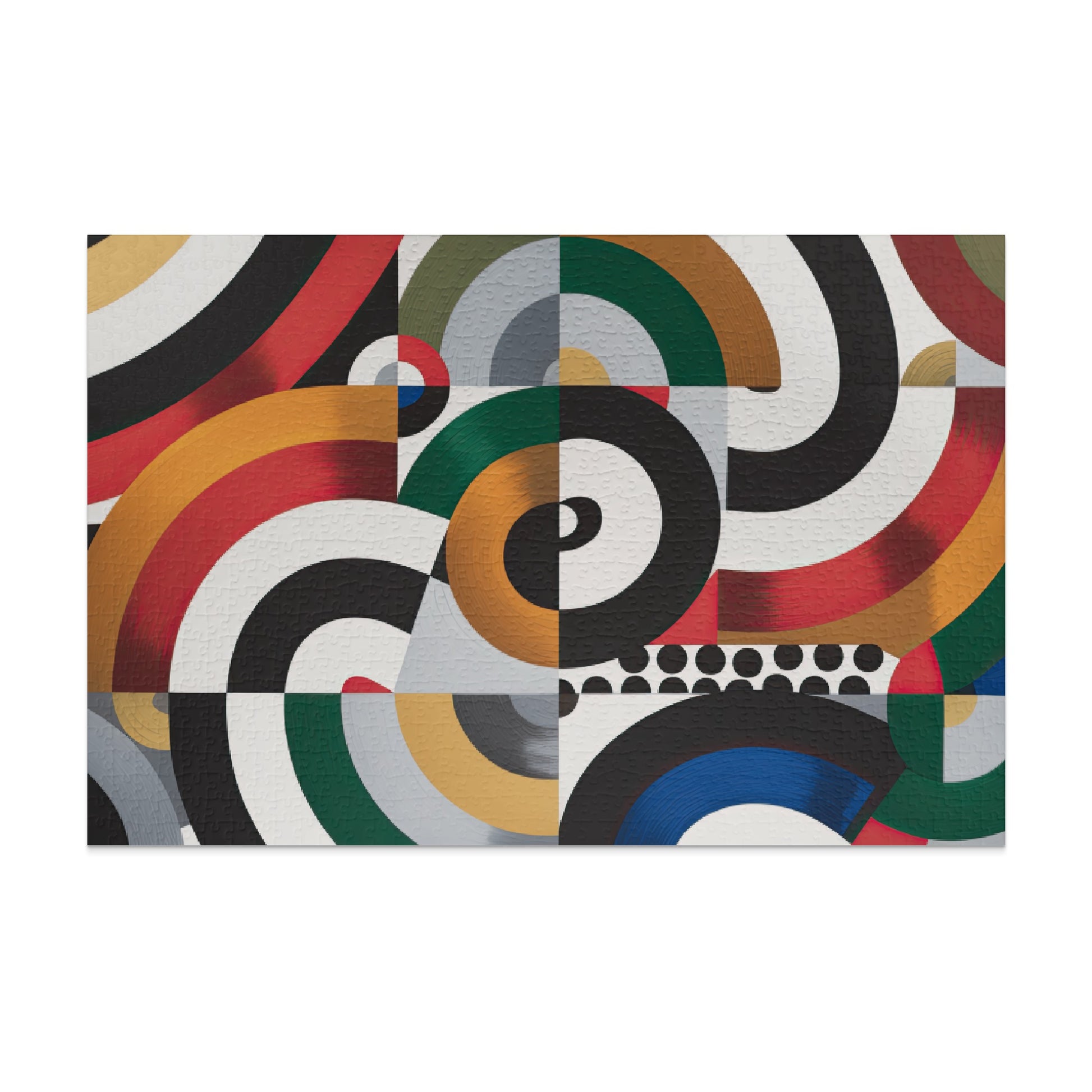 Bold and Colorful Abstract Geometric Pattern Jigsaw Puzzle