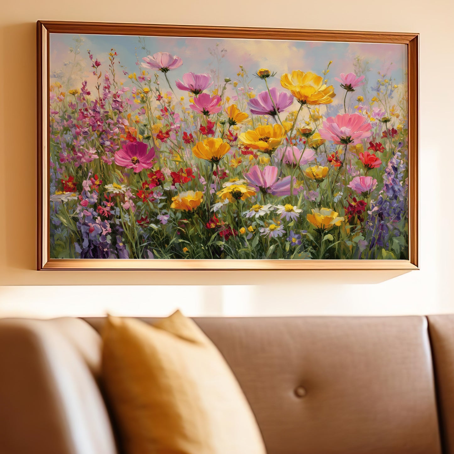 Vibrant Colorful Wildflower Field Art product type