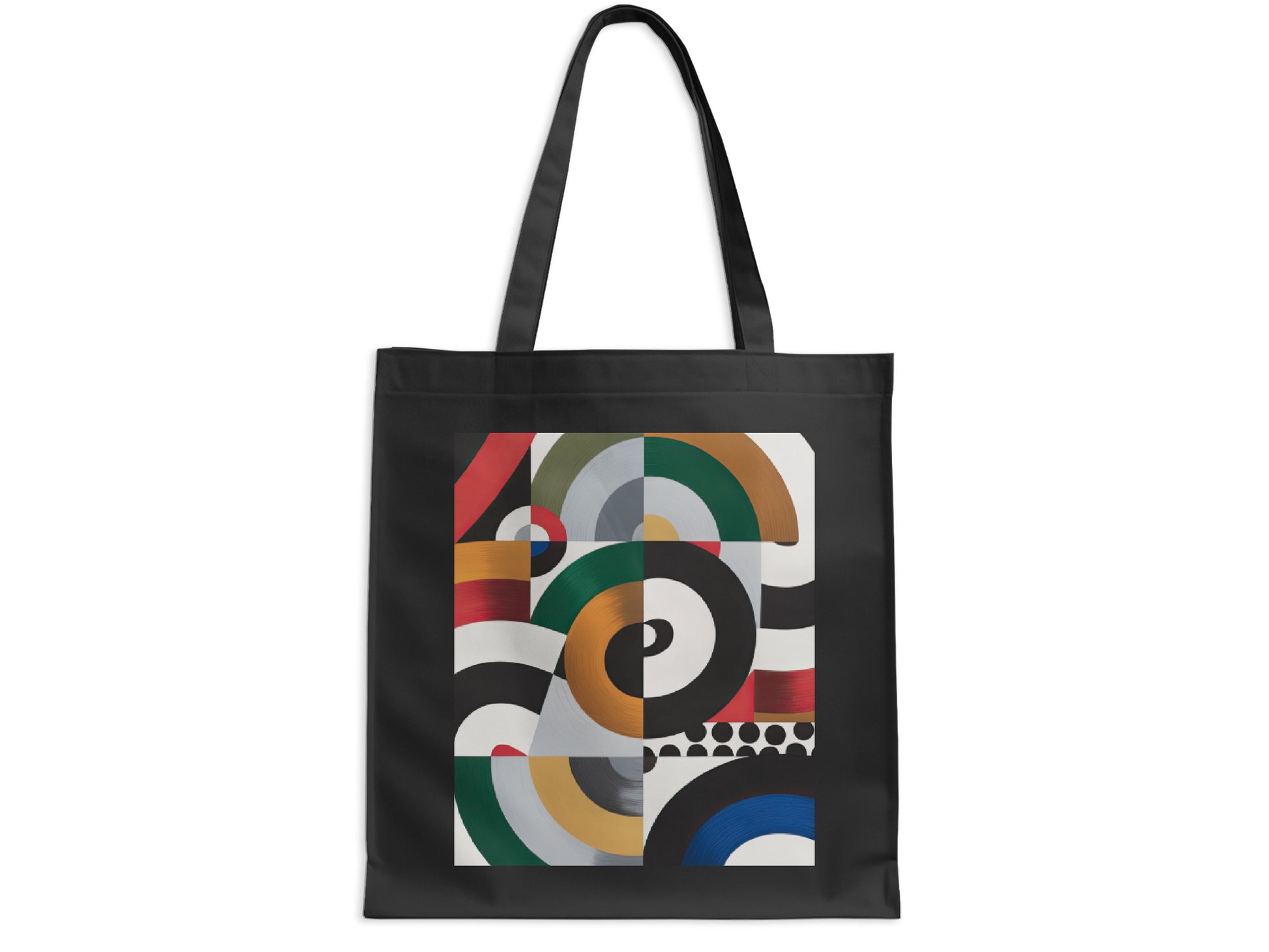 Modern Abstract Art Print Black Tote Bag Product