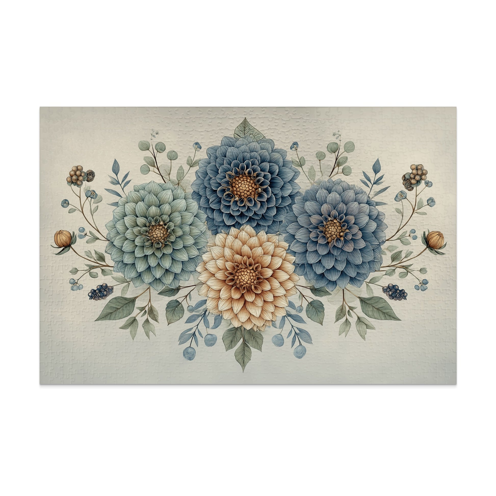 Hand-drawn Floral Painting with Three Elegant Blooms