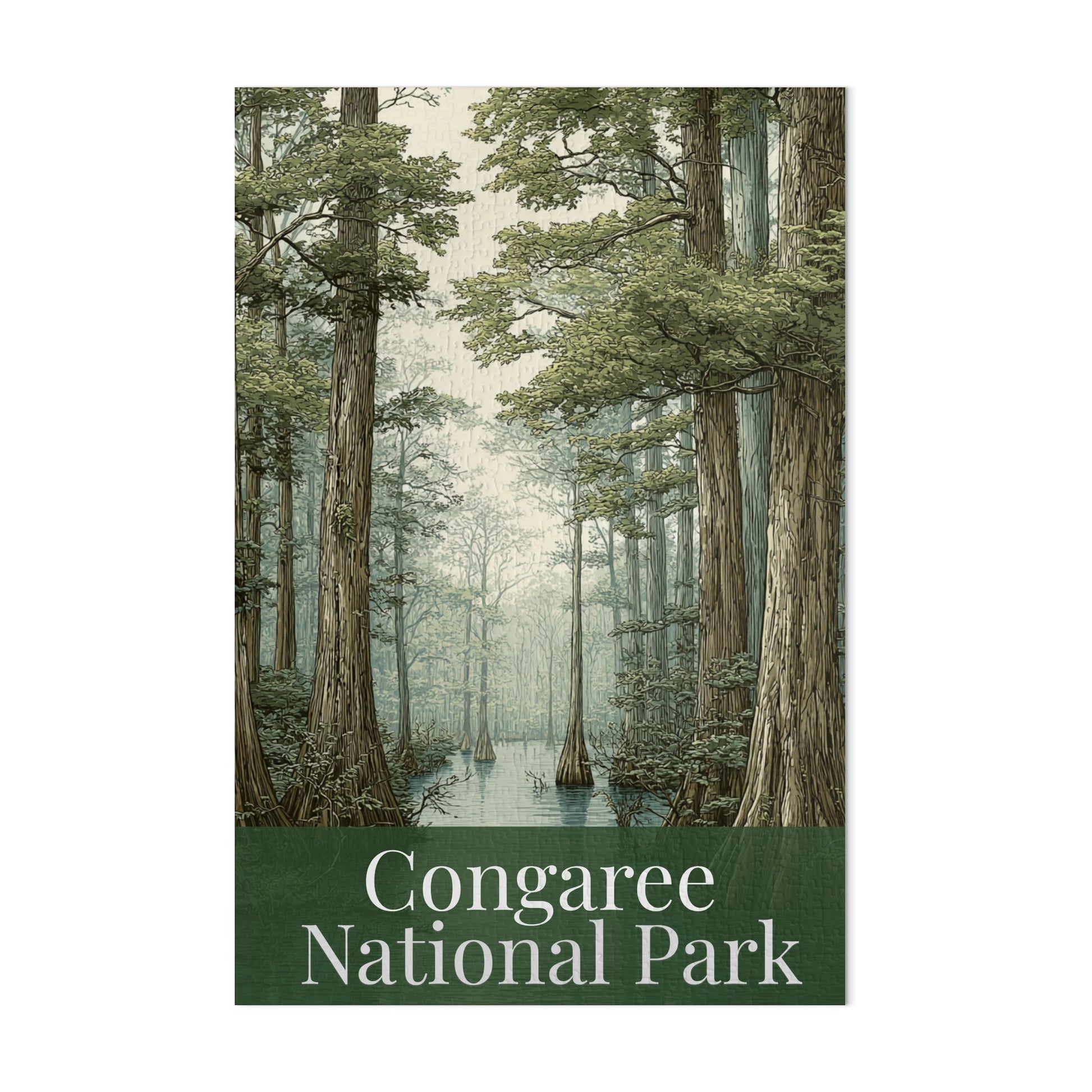 Scenic Congaree National Park Poster Artwork