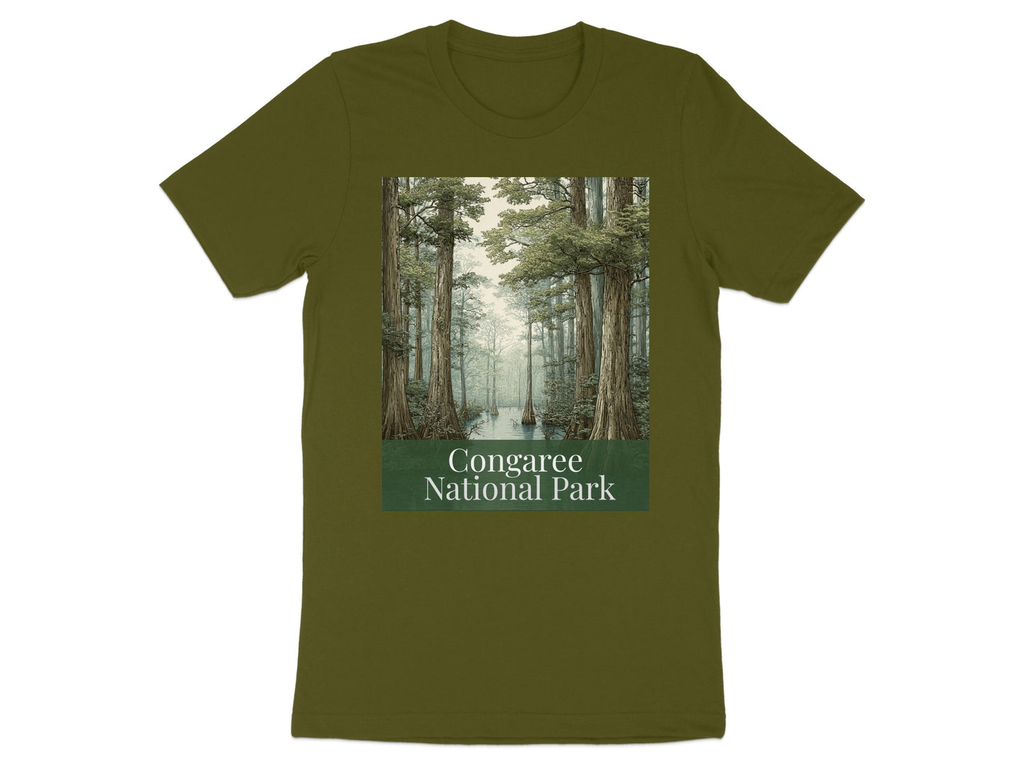 Congaree National Park graphic tee with forest design