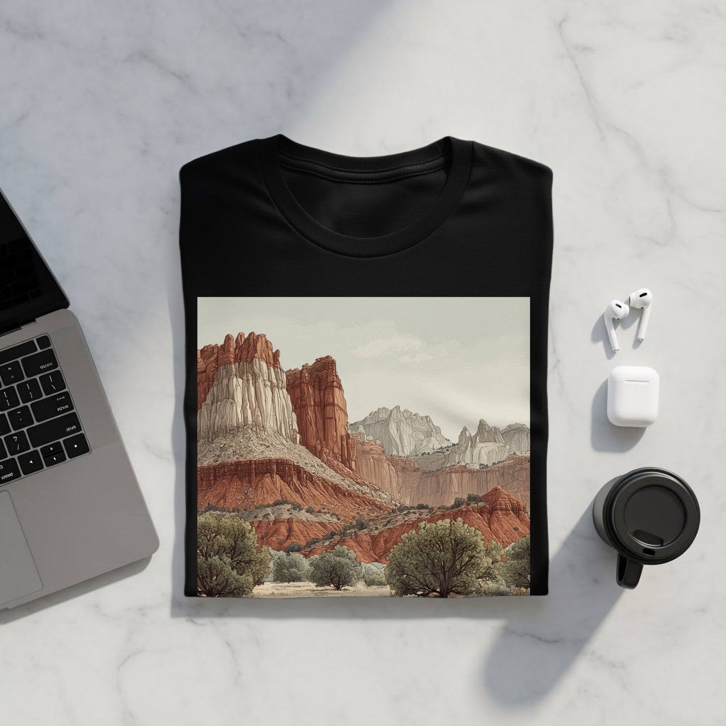 Beautiful Landscape Design Printed T-Shirt product