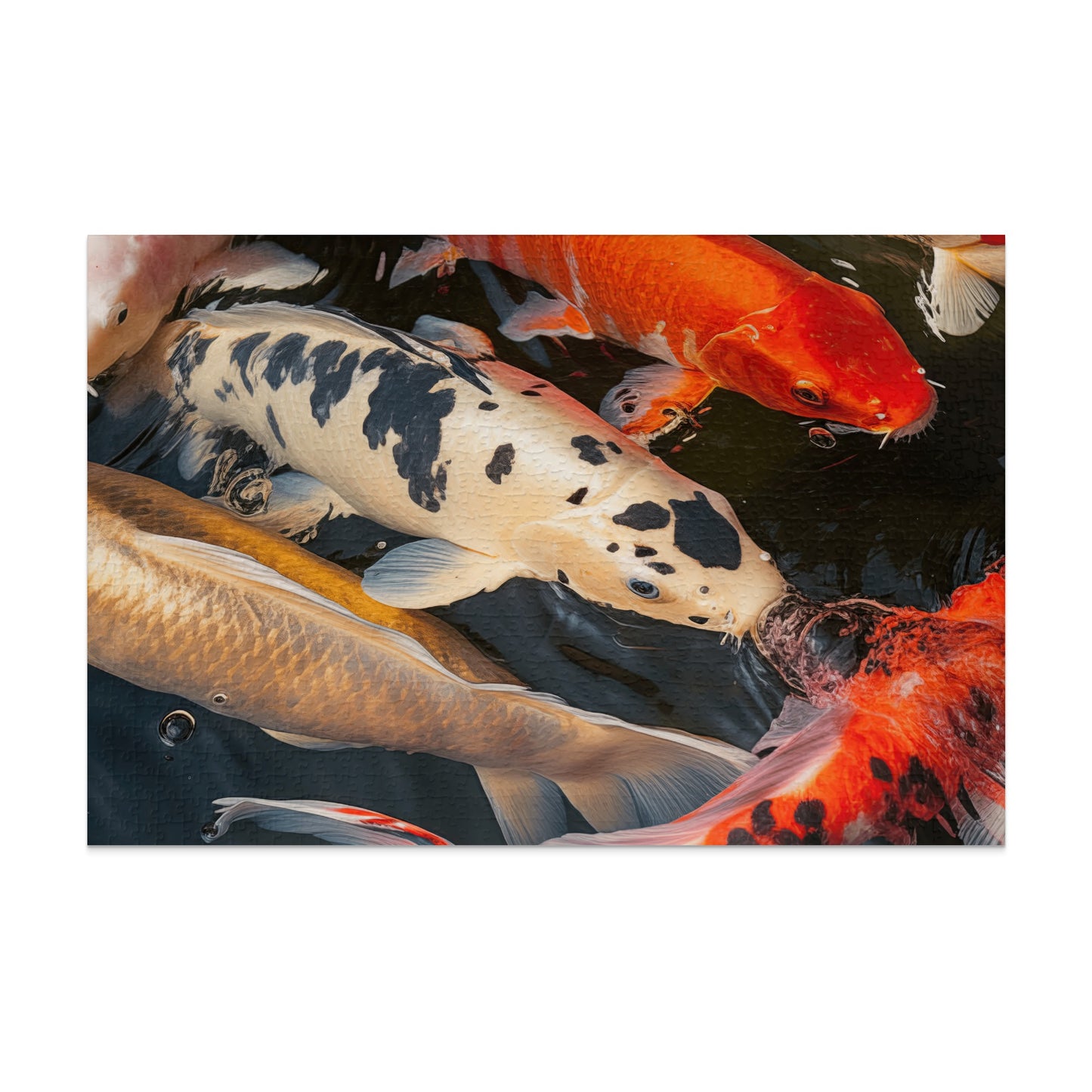 Colorful Koi Fish in a Pond Art Puzzle