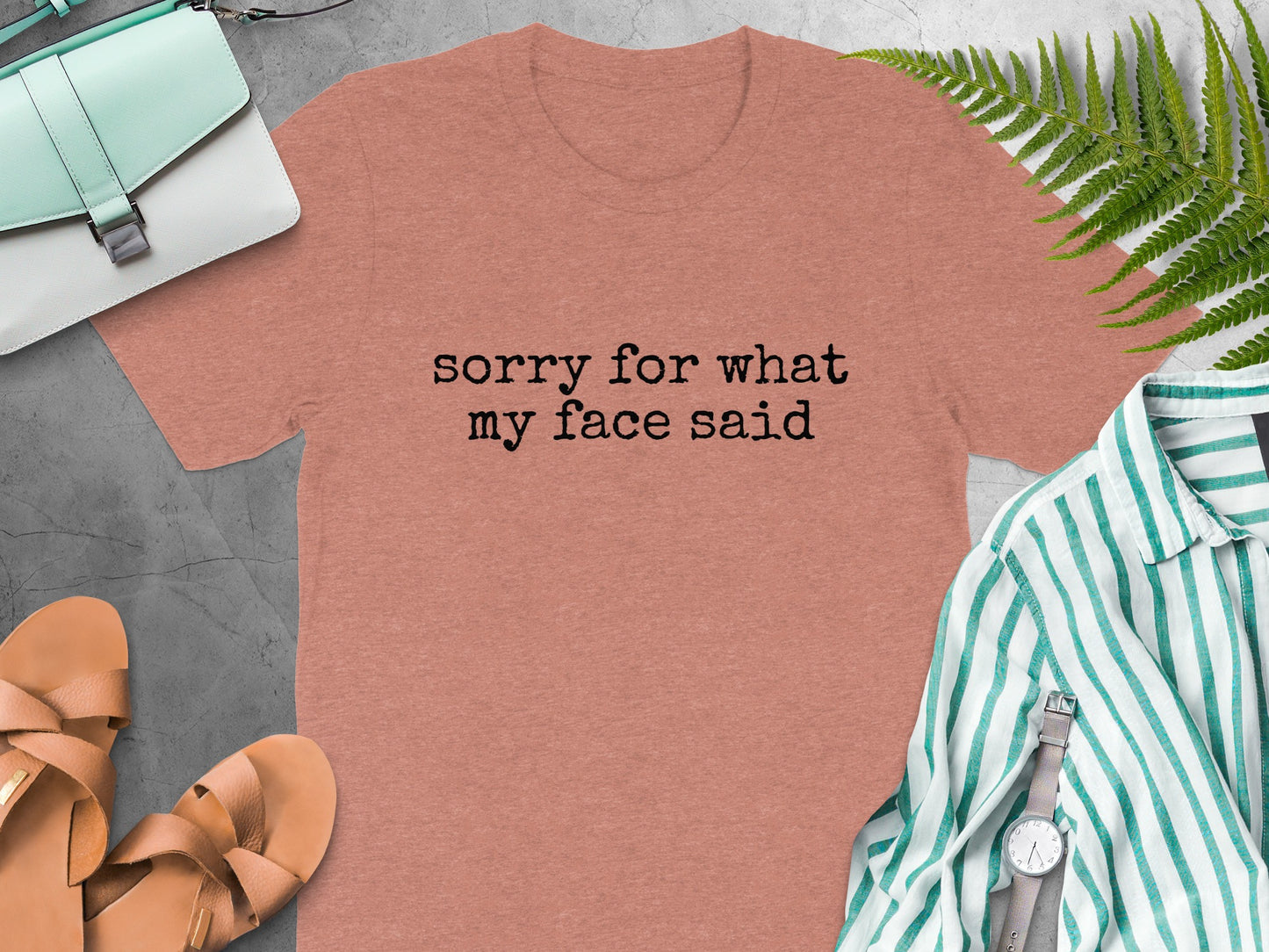 Sorry For What My Face Said Printed T-Shirt