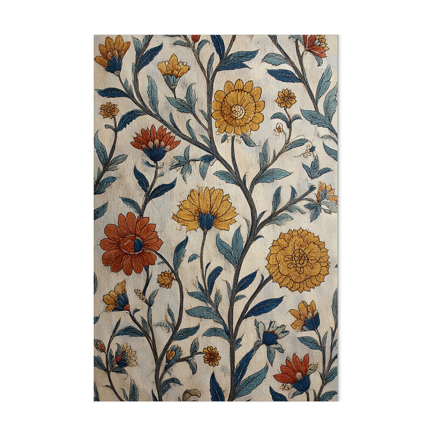 Colorful Floral Design Pattern Printed Poster