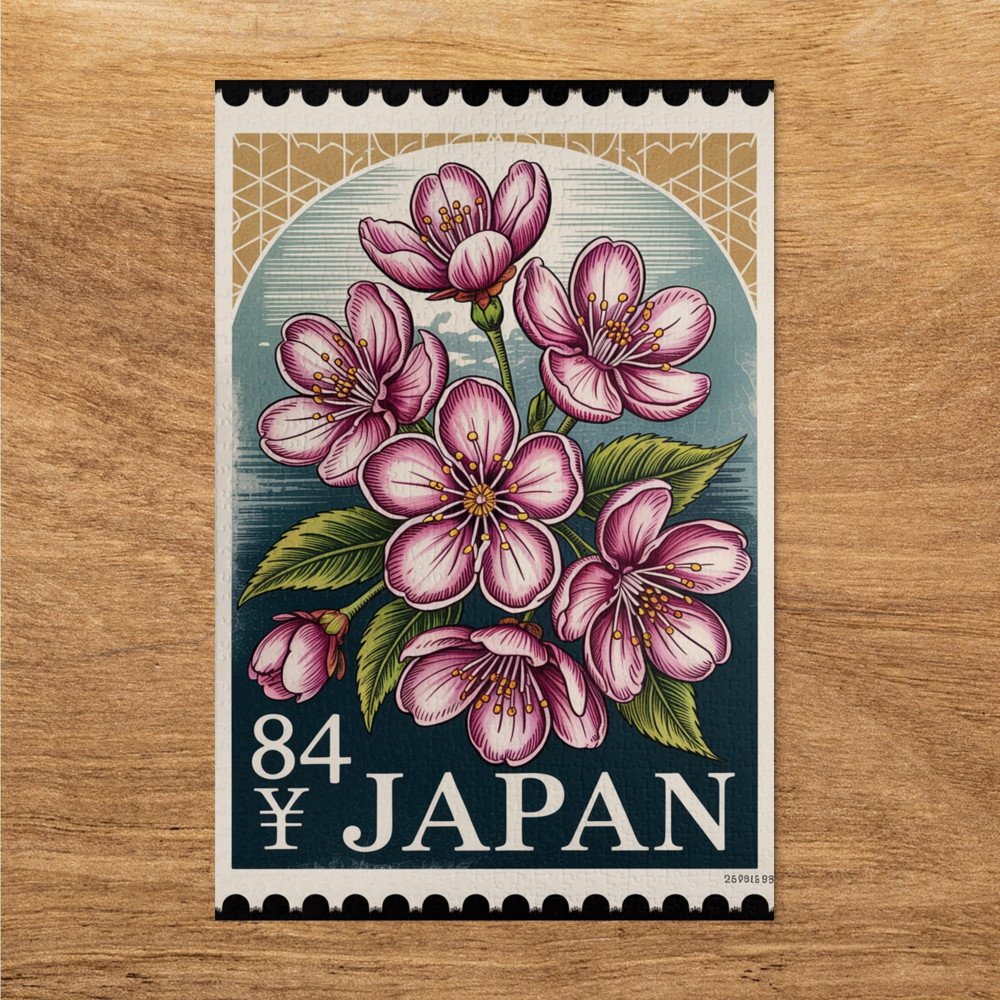 Vintage Japanese Cherry Blossom Decorative Stamp