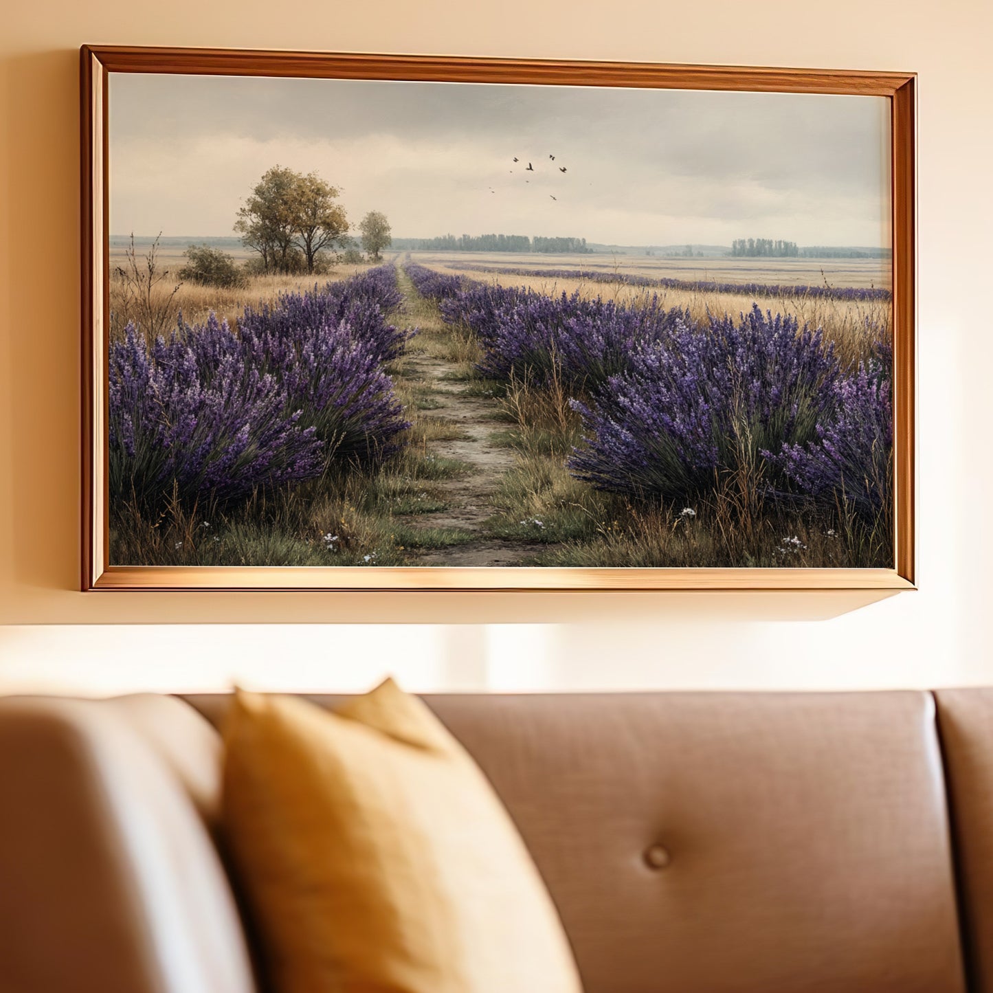 Stunning lavender field wall art for modern interiors