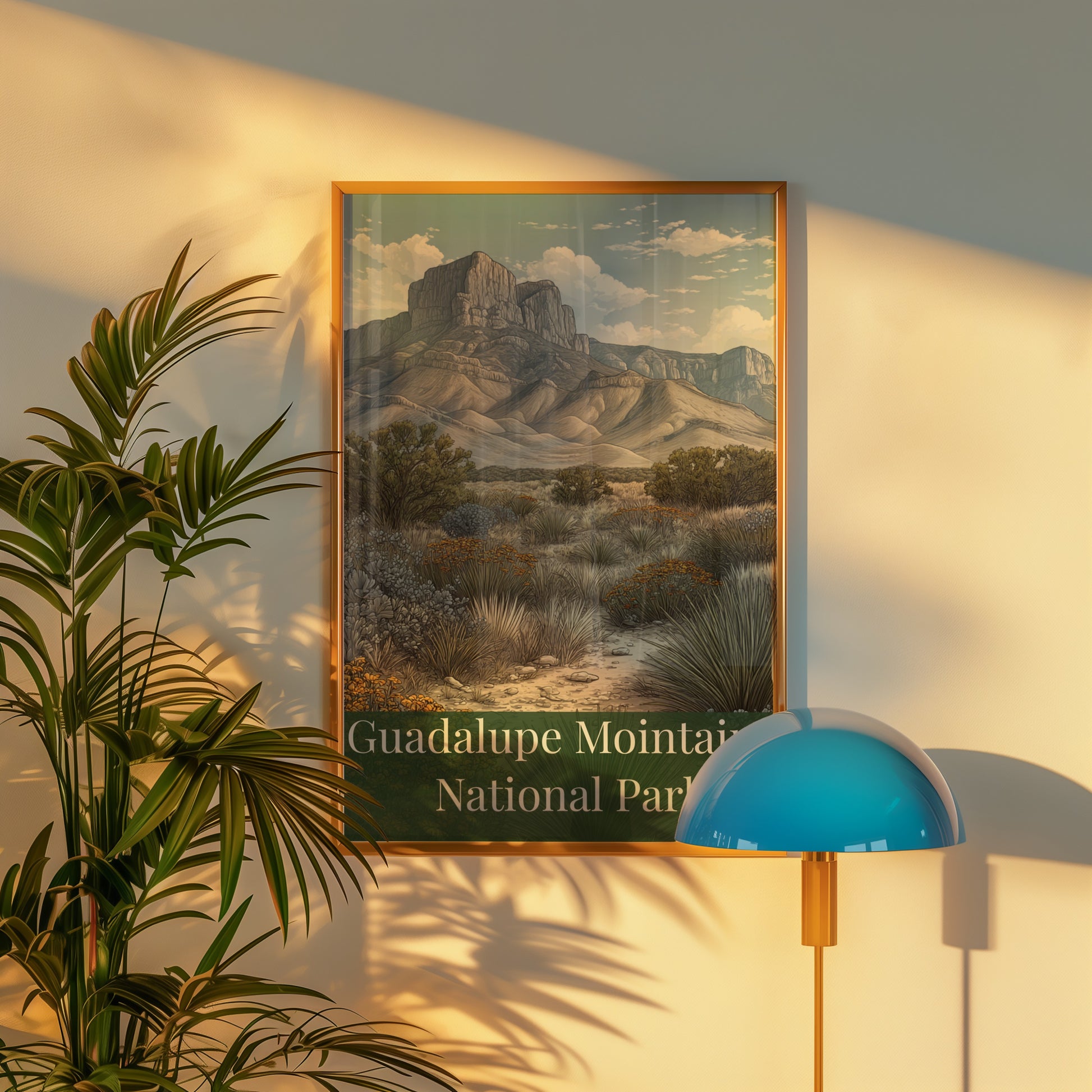 Scenic illustrated puzzle featuring Guadalupe Mountains National Park. Perfect for national park lovers, nature enthusiasts, and anyone who enjoys a relaxing yet engaging puzzle experience.